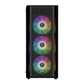 GAMDIAS AURA GC2 ELITE V2 ARGB ATX Mid Tower Gaming Case (Black, Mesh Front, 4x120mm ARGB Fans, Tempered Glass)