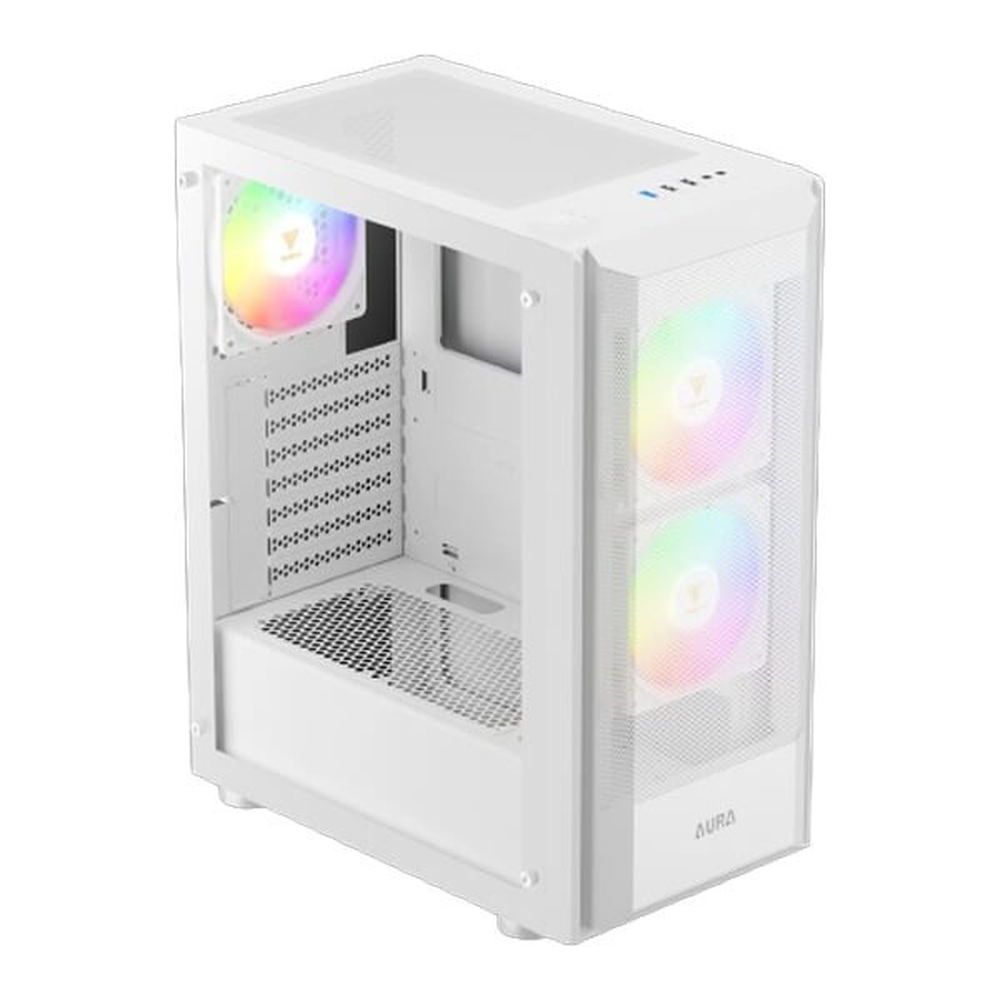 GAMDIAS AURA GC6 WH ARGB ATX Mid Tower Gaming Case (White)