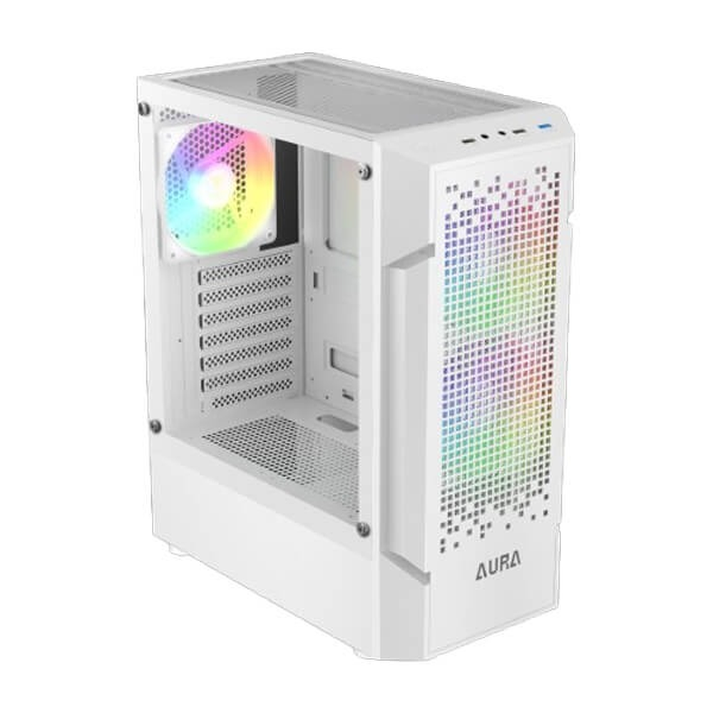 GAMDIAS AURA GC7 WH ARGB ATX Mid Tower Gaming Case (White)