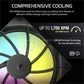 CORSAIR RS140 ARGB, 140mm ARGB Fan, Dual Pack