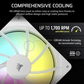 CORSAIR RS140 ARGB White, 140mm ARGB Fan, Dual Pack