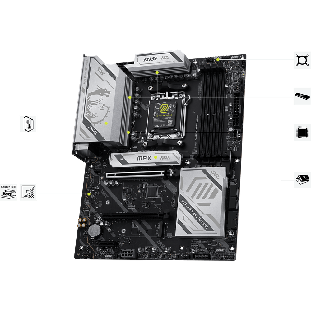 MSI MAG X870E GAMING MAX WIFI Motherboard