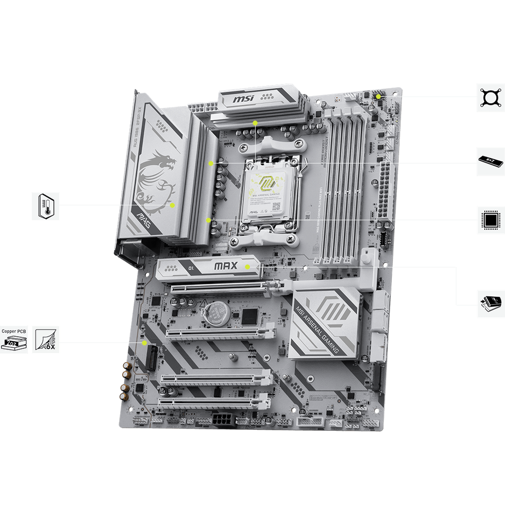 MSI MAG B850 GAMING PLUS MAX WIFI Motherboard