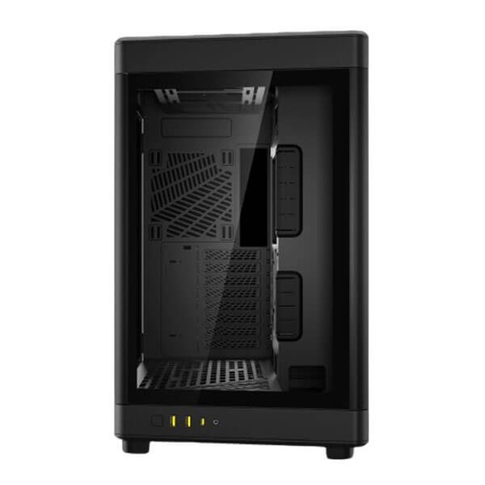 GAMDIAS NESO P1 B E-ATX Full-Tower PC Case (Black, Dual-Chamber, Trapezoid, Panoramic Glass)