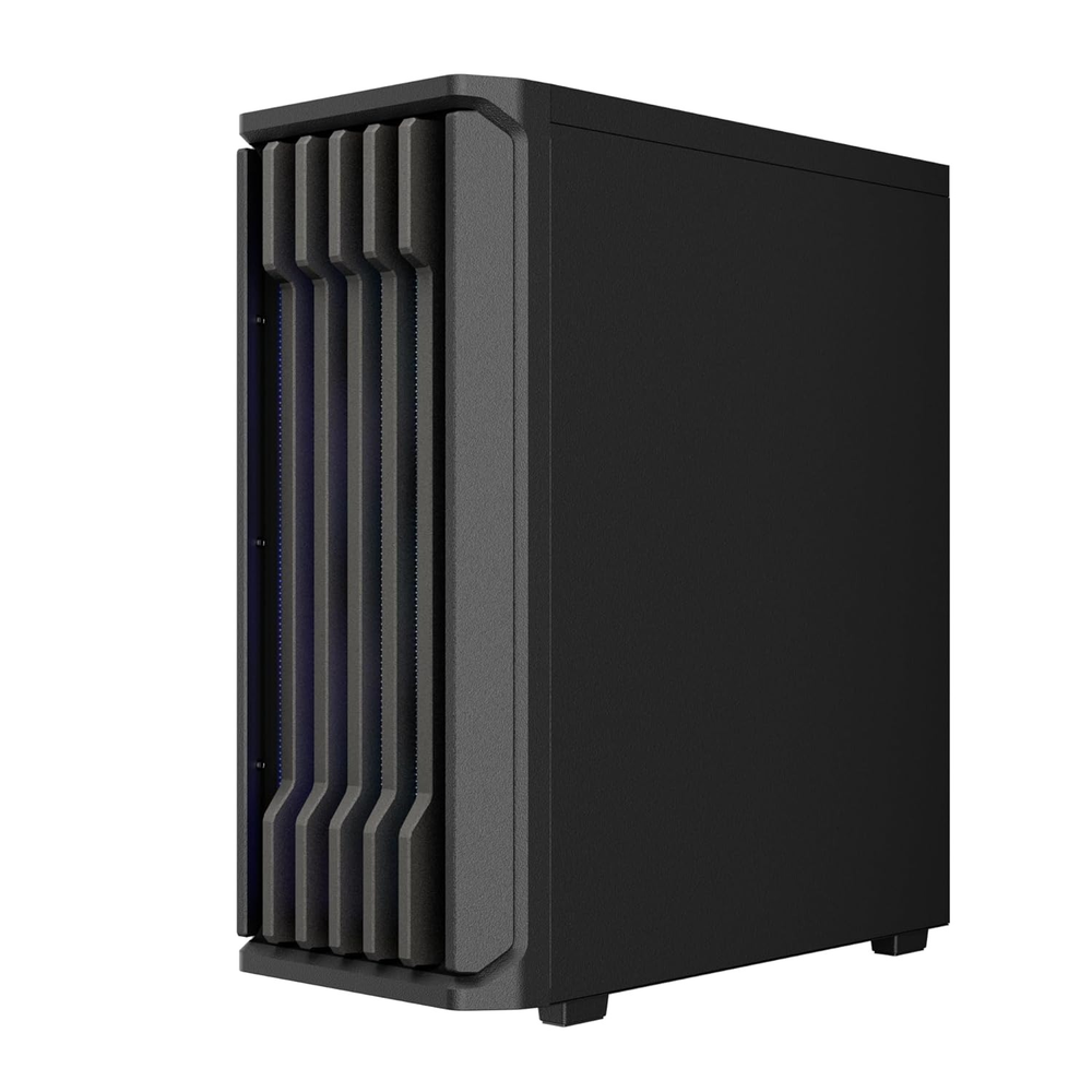 GAMDIAS AURA GC11 ARGB Mid Tower PC Case (Black, Bar Mesh Front, 4×120mm ARGB Fans, ATX Support, 360mm Radiator, Panoramic Tempered Glass)