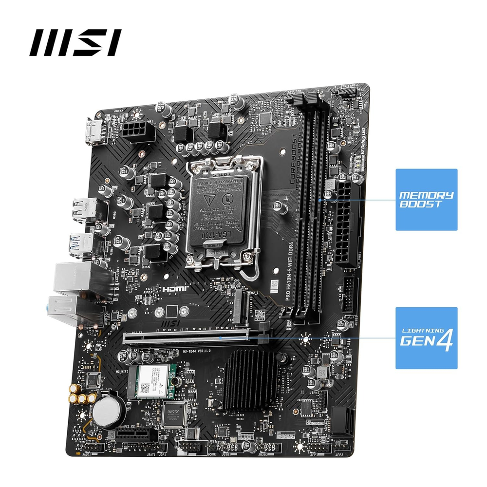 MSI PRO H610M-S WIFI DDR4 Motherboard