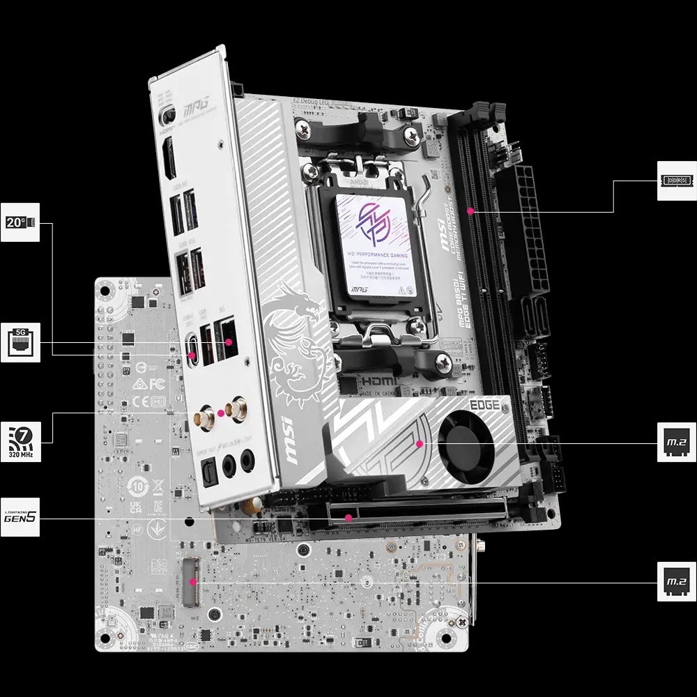 MSI MPG B850I EDGE TI WIFI Motherboard