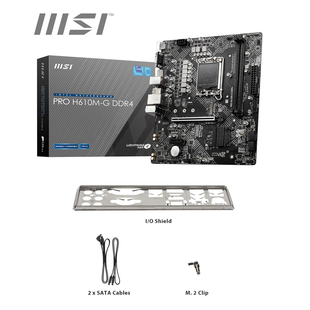 MSI PRO H610M-G DDR4 Motherboard