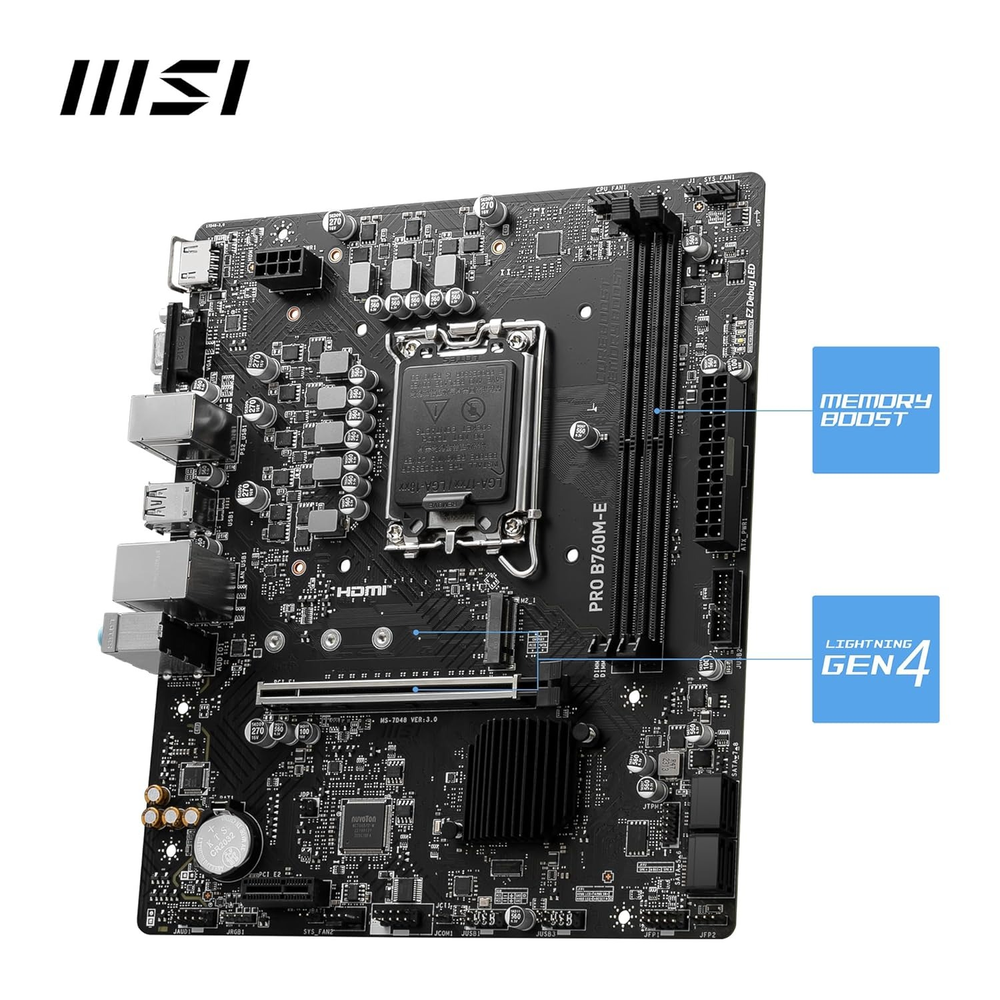 MSI PRO B760M-E Motherboard (DDR5)