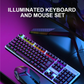AULA F3061 RGB Wired Membrane Gaming Keyboard & Mouse Combo | Black (F3061)