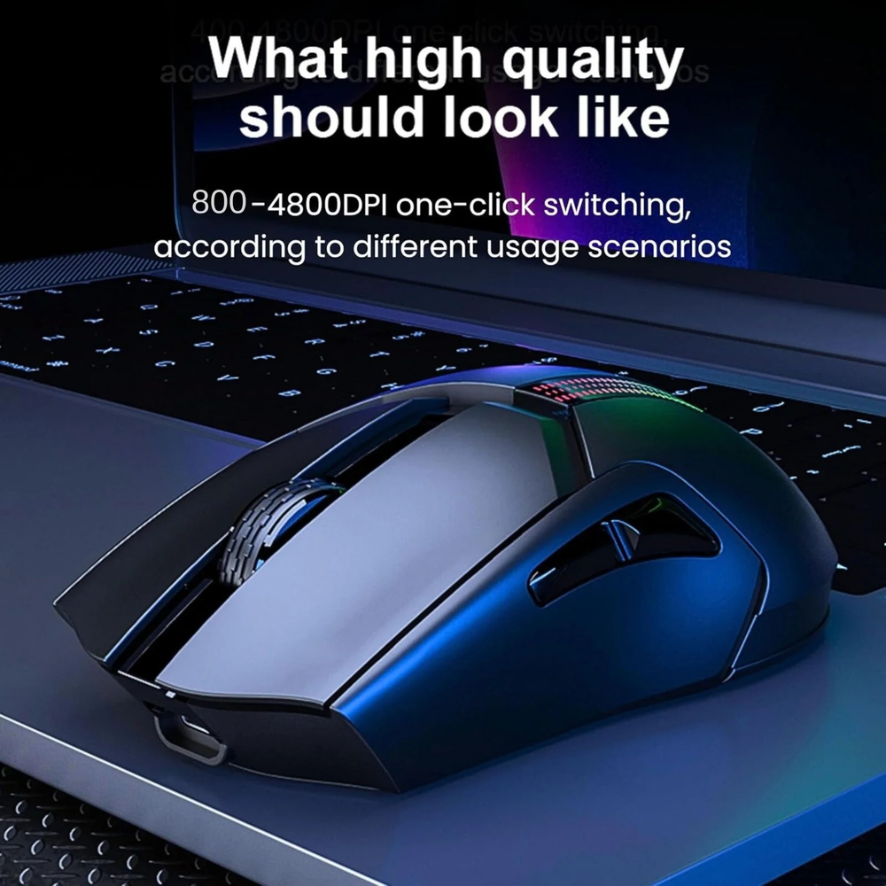 AULA F813 Dual-Mode Wireless RGB Gaming Mouse | Black (F813)