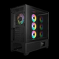 GAMDIAS ATLAS P2 CG ARGB ATX Mid Tower Gaming Case (Black, 270° Curved Glass, Built-in Monitor, 4x120mm ARGB Fans,