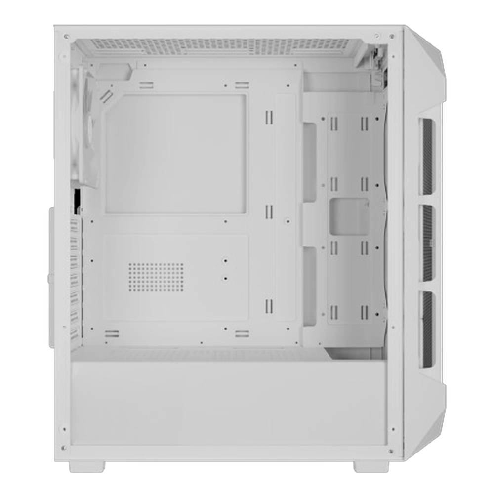 GAMDIAS AURA GC1 ELITE V2 ARGB ATX Mid Tower Gaming Case (White, Mesh Front, 4x120mm ARGB Fans, Tempered Glass)