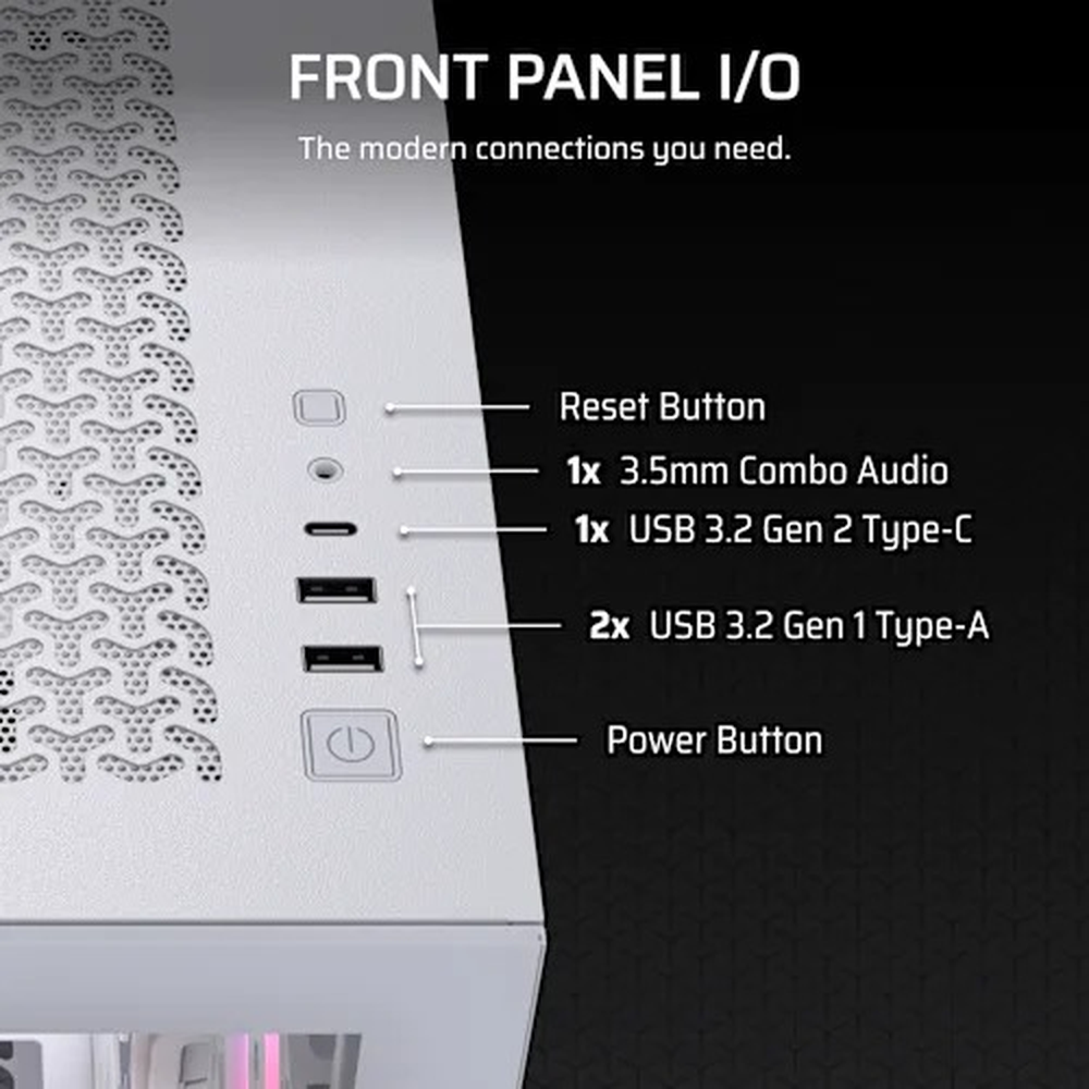 3500X RSR ARGB Tempered Glass Mid-Tower, White