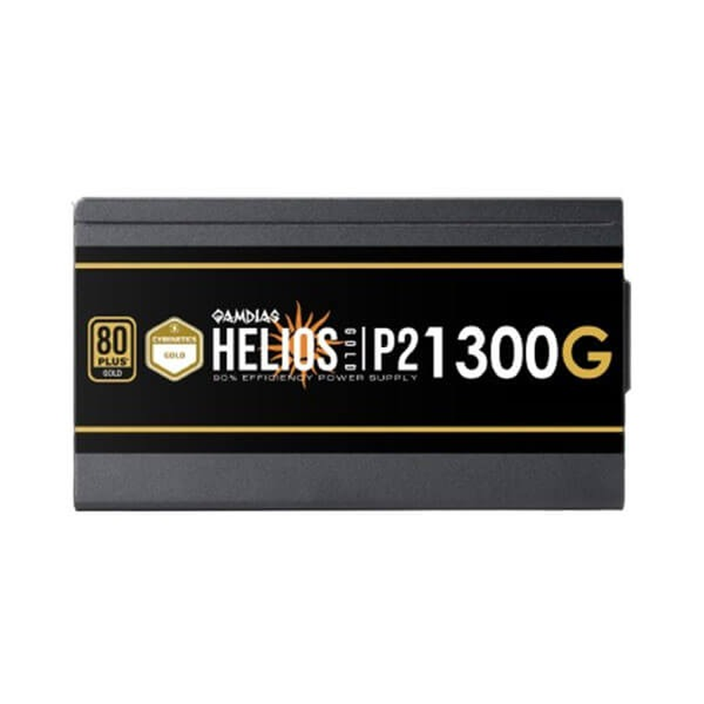 GAMDIAS HELIOS P2-1300G 1300W 80+ Gold ATX 3.0 Fully Modular Power Supply (12VHPWR, PCIe Gen 5.0, 135mm Dual-Ball Fan)