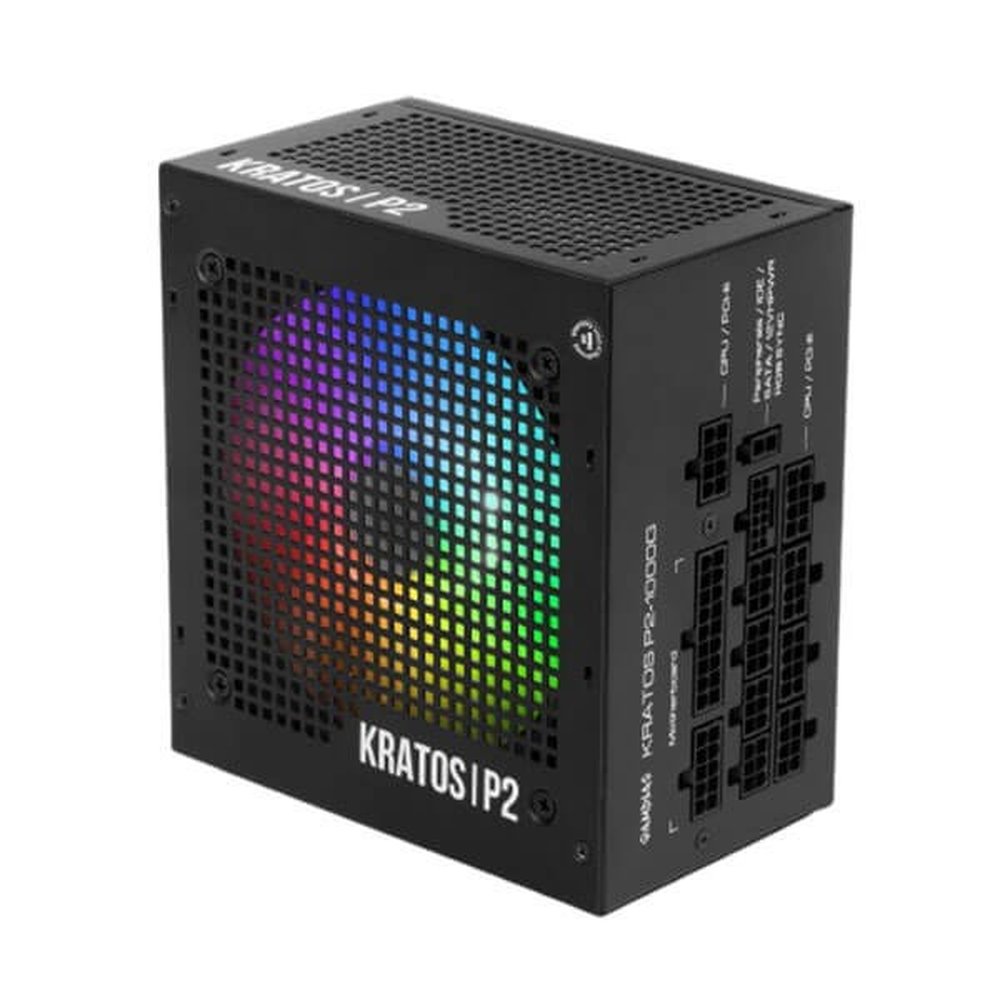 GAMDIAS KRATOS P2-1000G RGB 1000W 80+ Gold ATX 3.0 Fully Modular Power Supply (12VHPWR, PCIe Gen 5.0, 30 ARGB Effects)