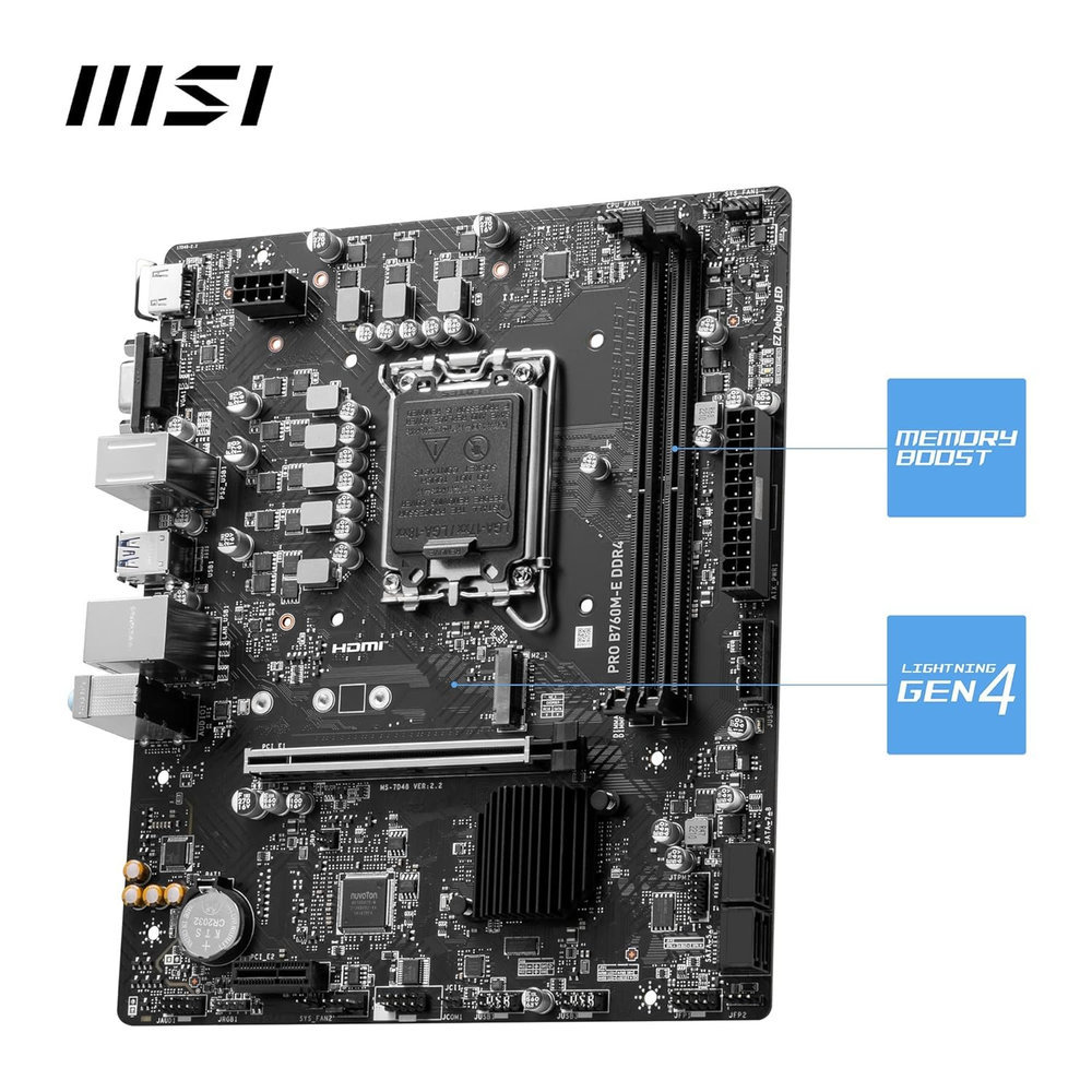 MSI PRO B760M-E DDR4 Motherboard