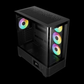 GAMDIAS ATLAS P2 CG ARGB ATX Mid Tower Gaming Case (Black, 270° Curved Glass, Built-in Monitor, 4x120mm ARGB Fans,