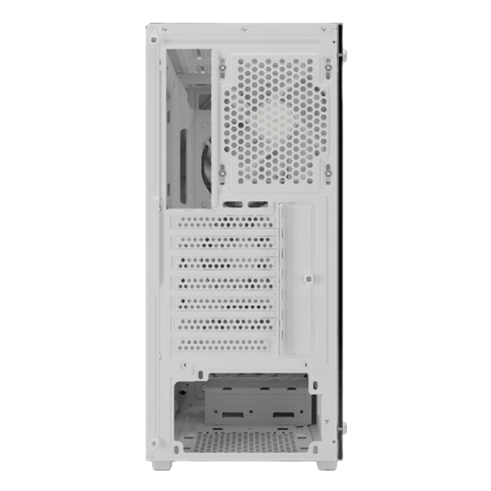 GAMDIAS AURA GC1 ELITE V2 ARGB ATX Mid Tower Gaming Case (White, Mesh Front, 4x120mm ARGB Fans, Tempered Glass)