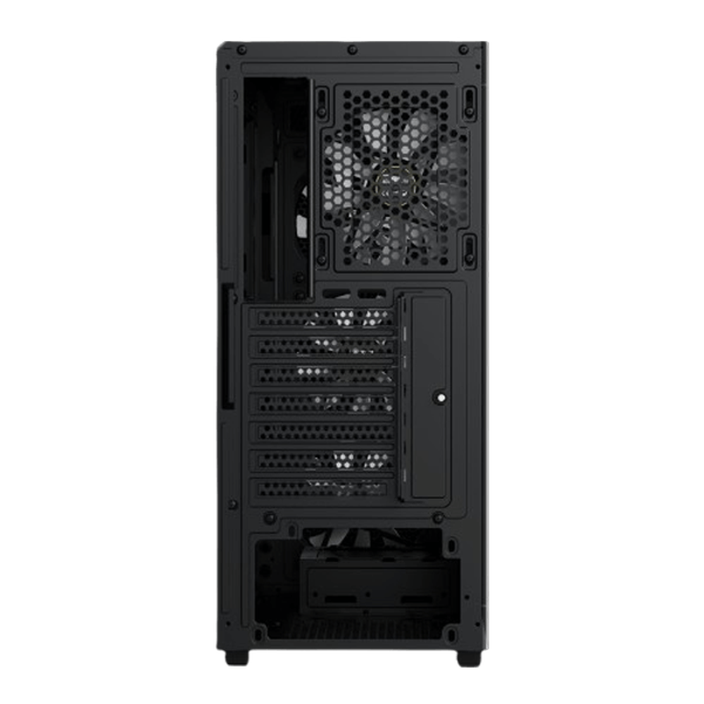 GAMDIAS AURA GC2 ELITE V2 ARGB ATX Mid Tower Gaming Case (Black, Mesh Front, 4x120mm ARGB Fans, Tempered Glass)