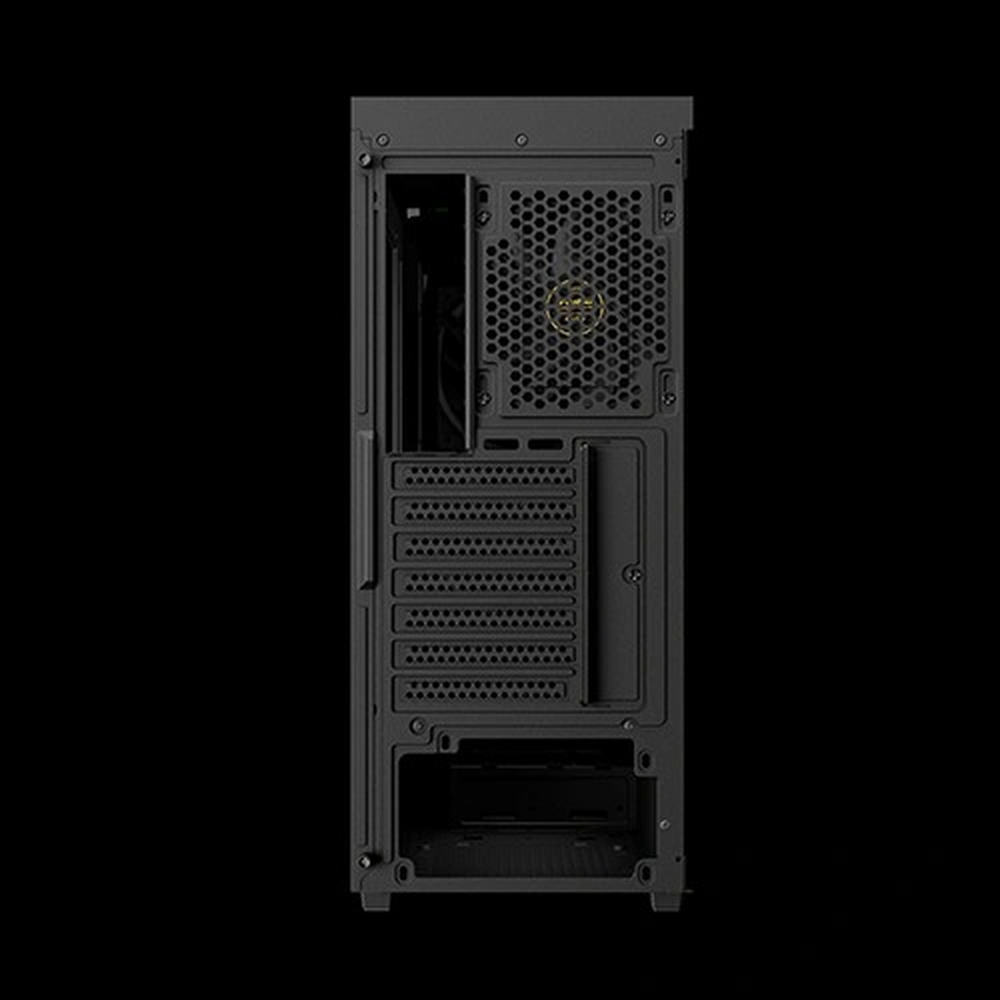 GAMDIAS AURA GC11 Wood Mid Tower PC Case (Wood Accent Mesh Front, 4×120mm Fans, ATX Support, 360mm Radiator, Panoramic Tempered Glass)