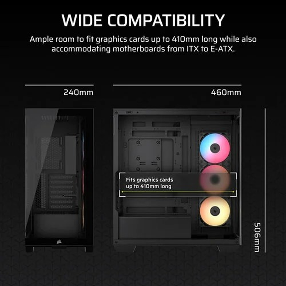 3500X RSR ARGB Tempered Glass Mid-Tower, Black