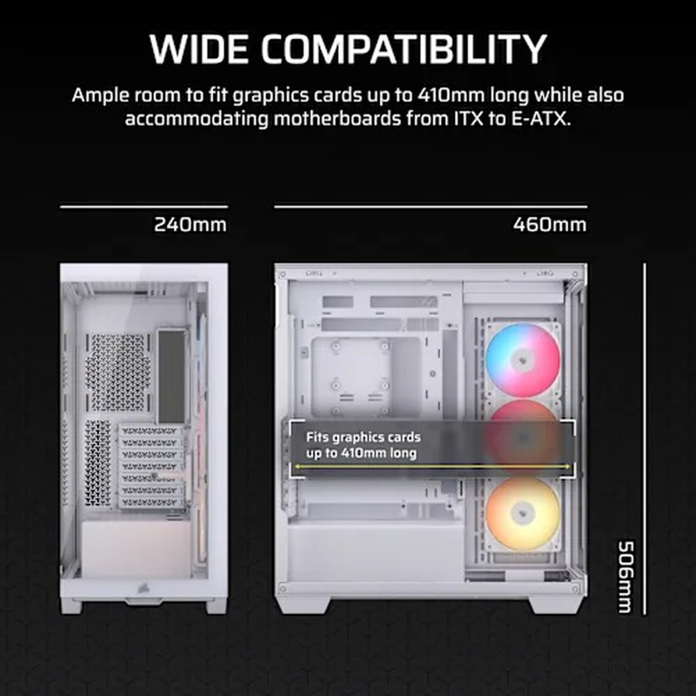 3500X RSR ARGB Tempered Glass Mid-Tower, White