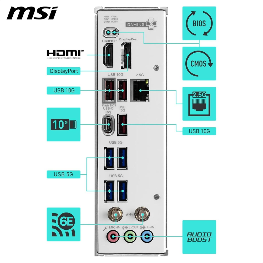 MSI B850M GAMING PLUS WIFI6E Motherboard