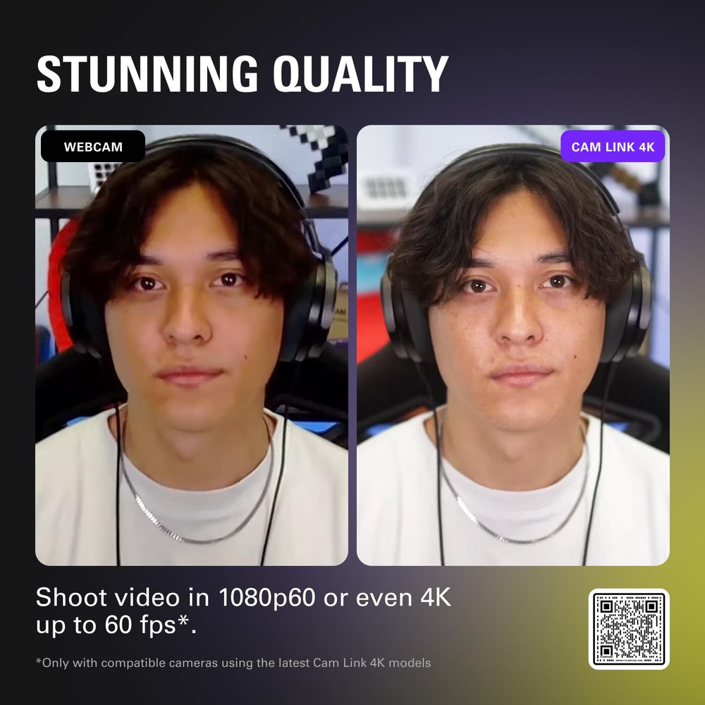 Elgato Cam Link 4K – DSLR & Camcorder to Webcam Adapter with 4K30 & 1080p60 Capture