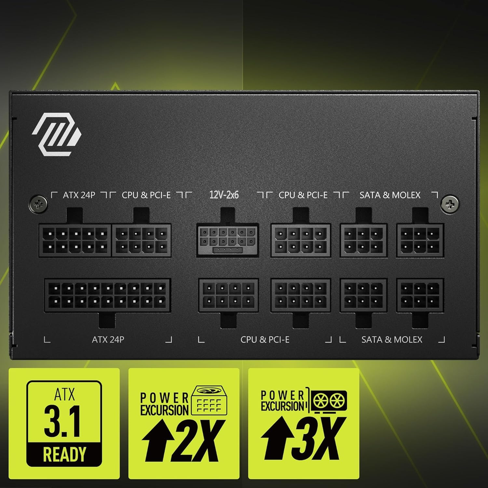 MSI MAG A750GL PCIE5 750W 80+ Gold Fully Modular PCIe 5.0 ATX 3.1 Power Supply Unit