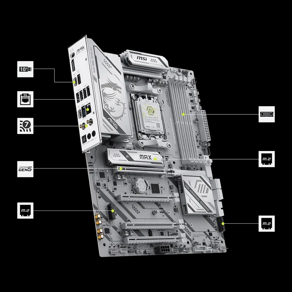 MSI MAG B850 GAMING PLUS MAX WIFI Motherboard