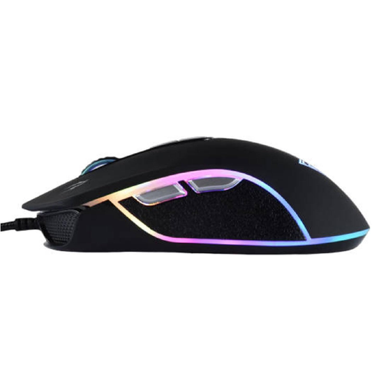 GAMDIAS ZEUS E3 RGB Gaming Mouse + NYX E1 Mouse Mat Combo (3600 DPI, 7 Buttons, RGB Breathing, Non-Slip Double-Layered Mousepad)
