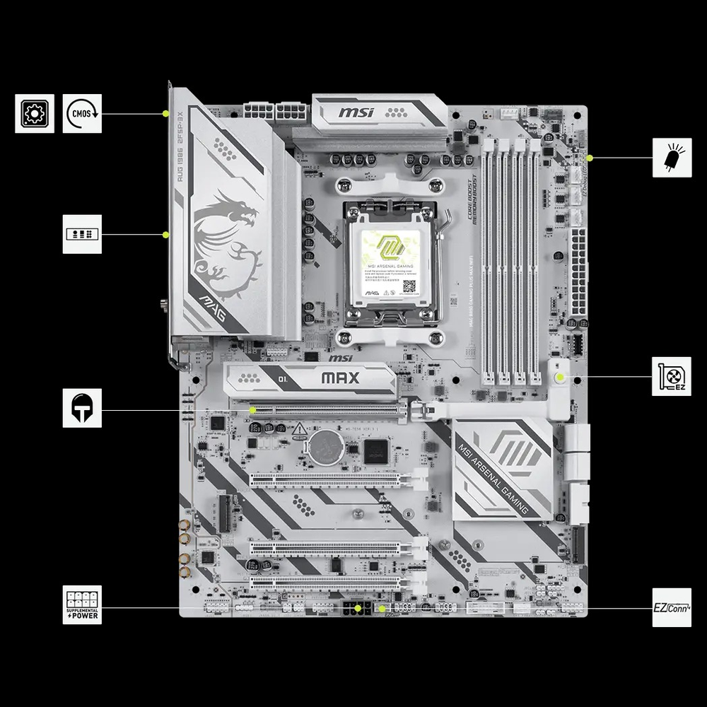 MSI MAG B850 GAMING PLUS MAX WIFI Motherboard