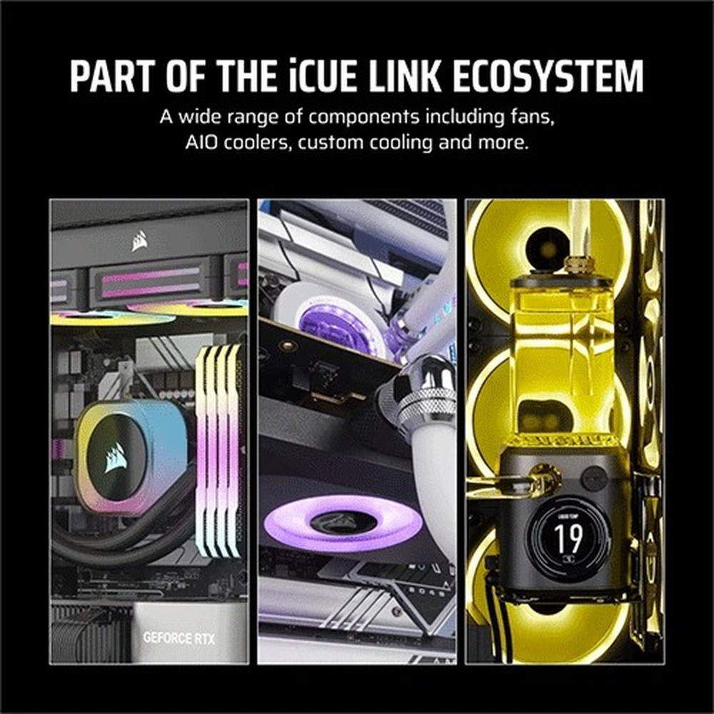 CORSAIR LX-R RGB Series, iCUE LINK LX140-R RGB, 140mm RGB Fan, Single Fan