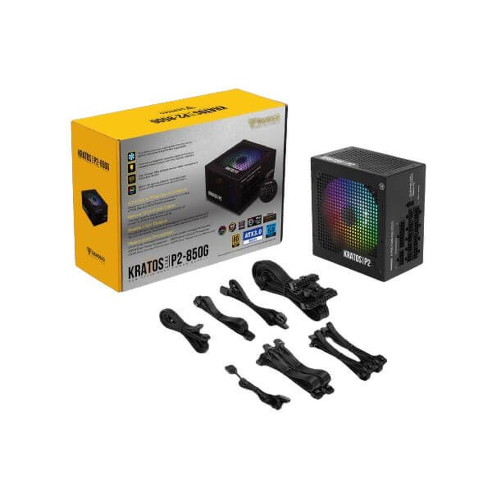 GAMDIAS KRATOS P2-850G RGB 850W 80+ Gold ATX 3.0 Fully Modular Power Supply