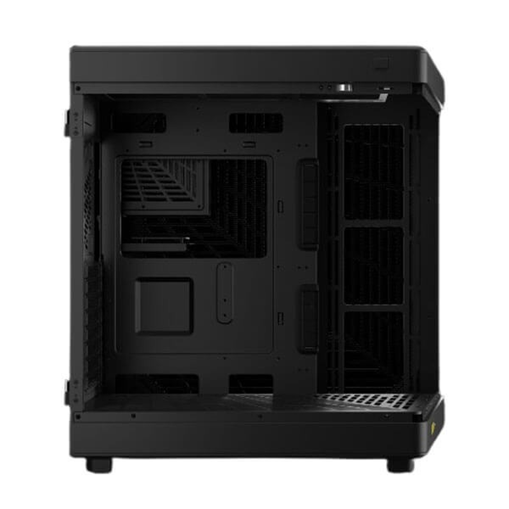 GAMDIAS NESO P1 B E-ATX Full-Tower PC Case (Black, Dual-Chamber, Trapezoid, Panoramic Glass)