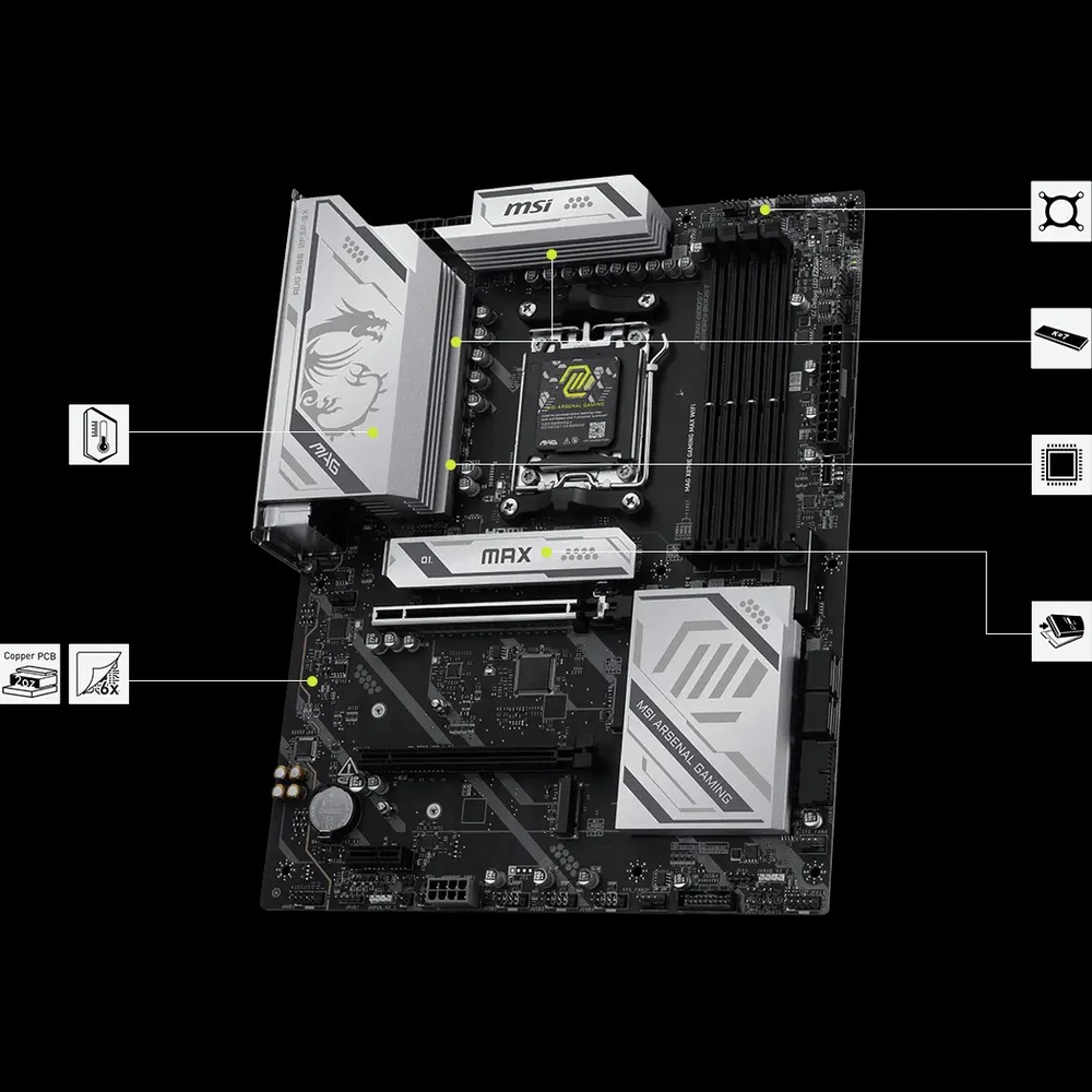 MSI MAG X870E GAMING MAX WIFI Motherboard