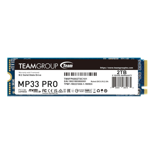TEAMGROUP MP33 Pro 1TB M.2 PCIe Gen3 x4 NVMe SSD