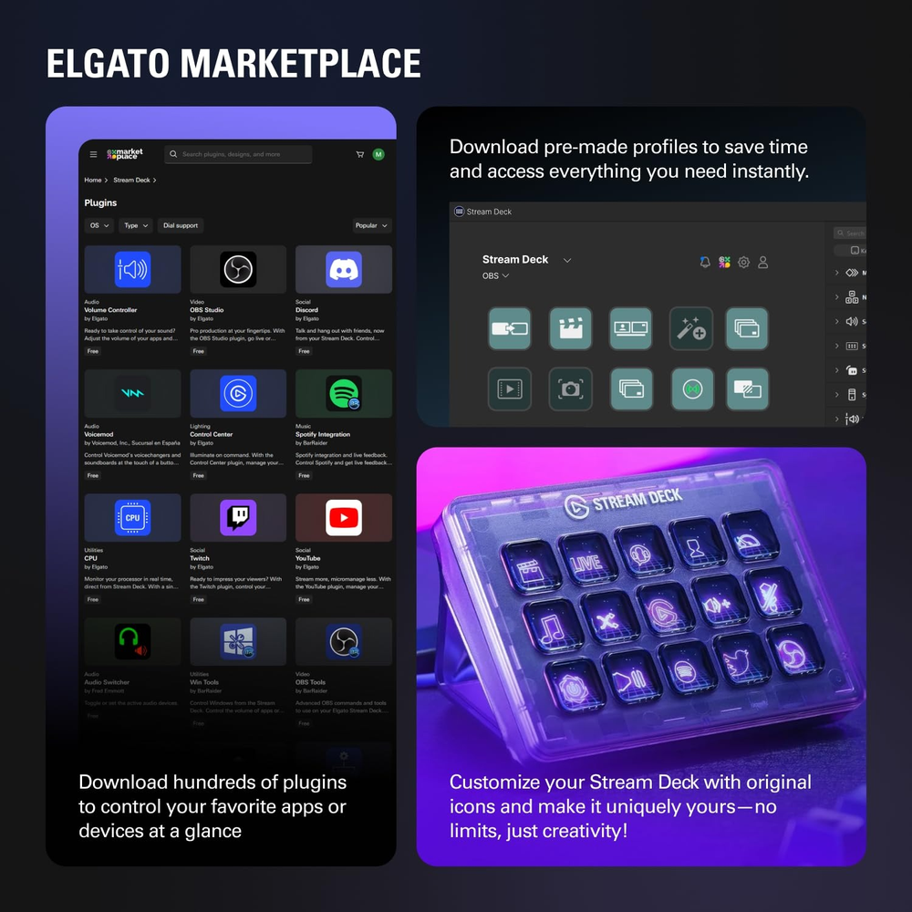 Elgato Stream Deck Studio – 1RU Rackmount Broadcast Control Surface with 32 LCD Keys