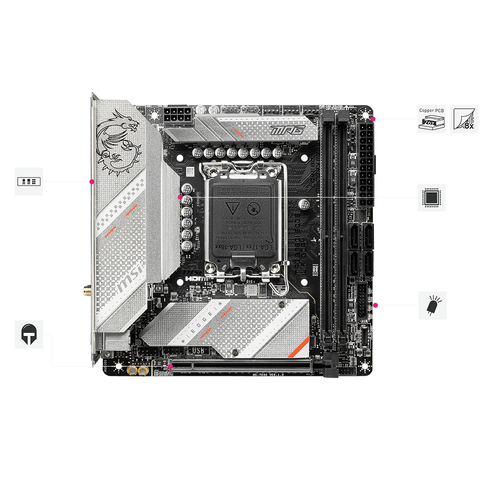 MSI MPG B760I EDGE WIFI DDR4 Motherboard
