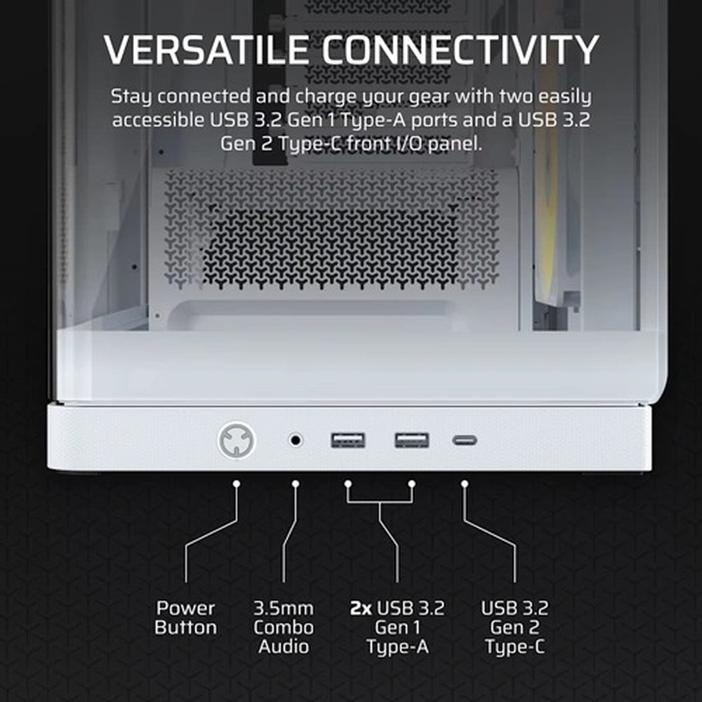 Corsair Chassis 4500X RS ARGB WHITE PC Case Without PSU