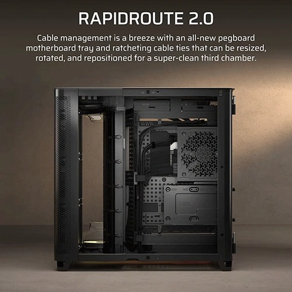 Corsair Chassis Air 5400 RS-R ARGB TG Mid-Tower, Black