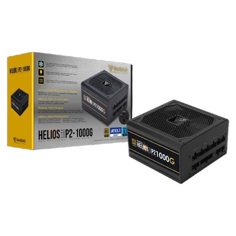 GAMDIAS HELIOS P2-1000G 1000W 80+ Gold ATX 3.1 Fully Modular Power Supply (12VHPWR, PCIe Gen 5.1, 135mm FDB Fan)