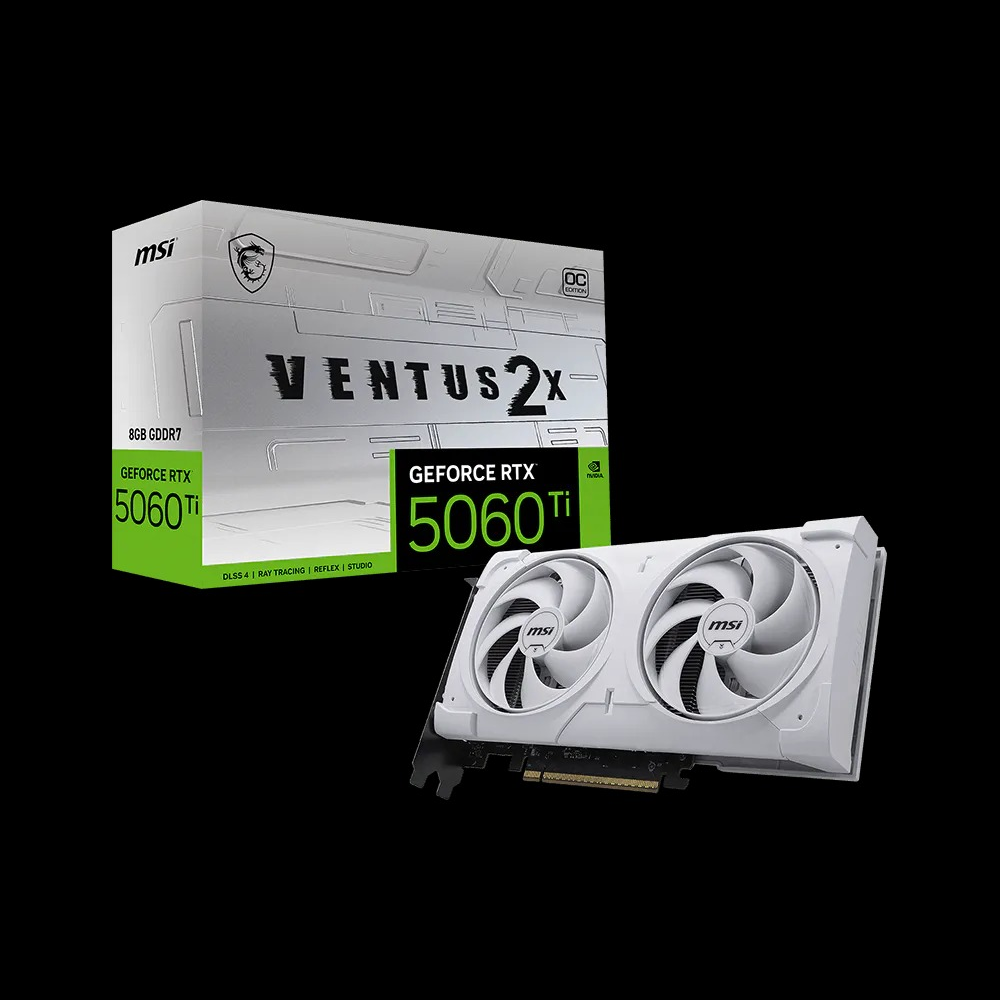 MSI GeForce RTX 5060 Ti 8G VENTUS 2X OC WHITE PLUS Graphics Card