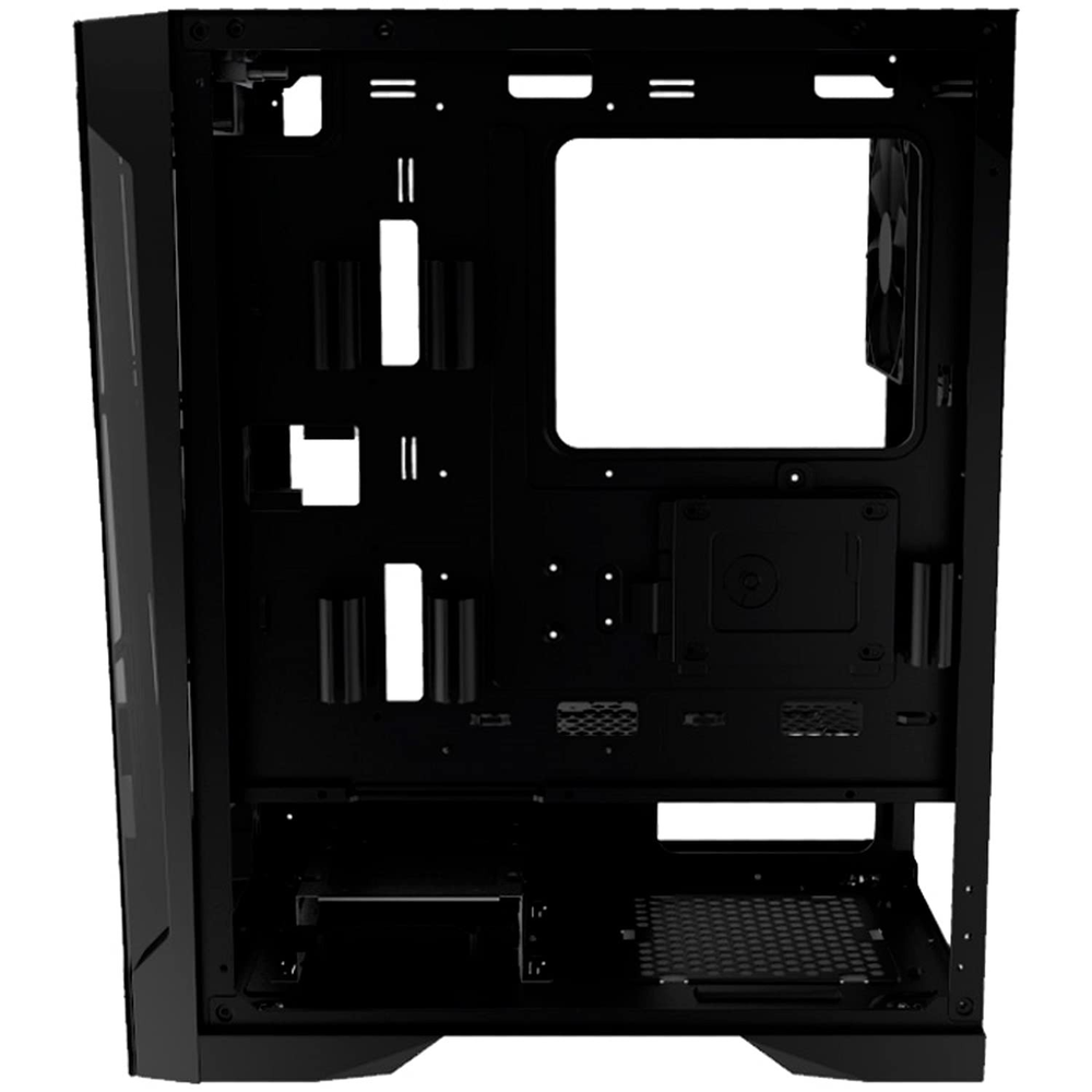 GAMDIAS TALOS E2 ELITE ARGB Mid Tower PC Case (Black, Tempered Glass, 3×120mm ARGB Fans, ATX Support, 360mm Radiator, Swing Glass Door)