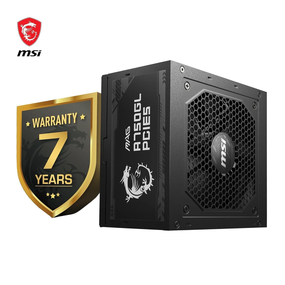 MSI MAG A750GL PCIE5 750W 80+ Gold Fully Modular PCIe 5.0 ATX 3.1 Power Supply Unit