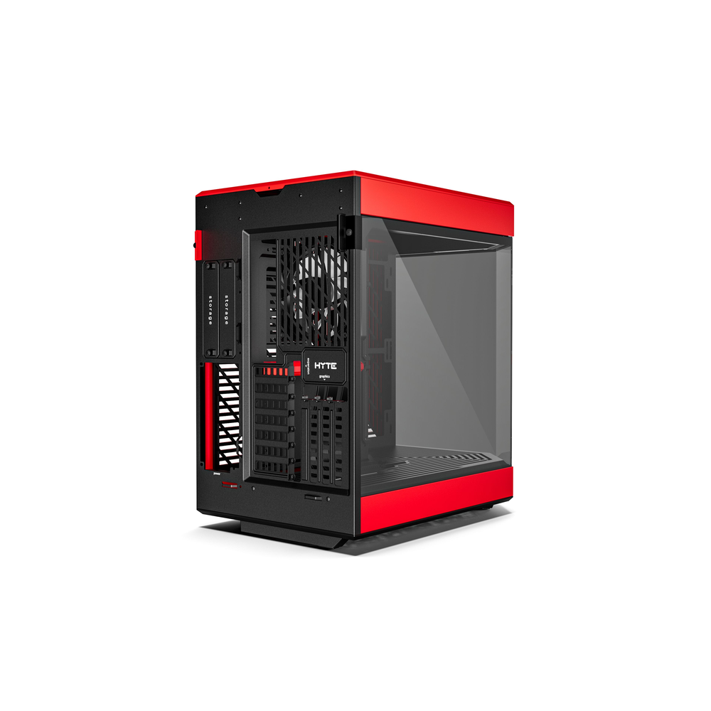 HYTE Y60 Dual-Chamber Panoramic ATX Mid-Tower Case (Black-Red / Black Cherry)