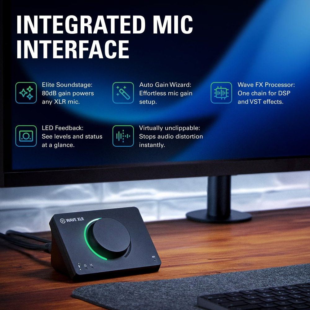 Corsair Elgato Wave XLR MK.2 USB-C Audio Interface for XLR Microphones