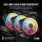 iCUE LINK LX120-R RGB 120mm PWM Reverse Fans Starter Kit