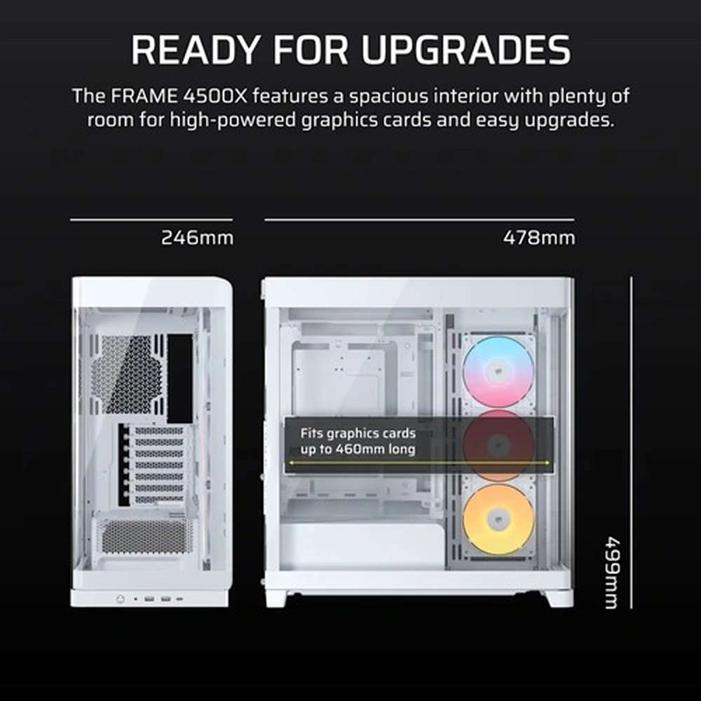 Corsair Chassis 4500X RS ARGB WHITE PC Case Without PSU